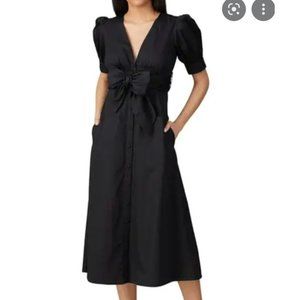 Love, Whit Whitney Portman Black Puff Sleeve Dress